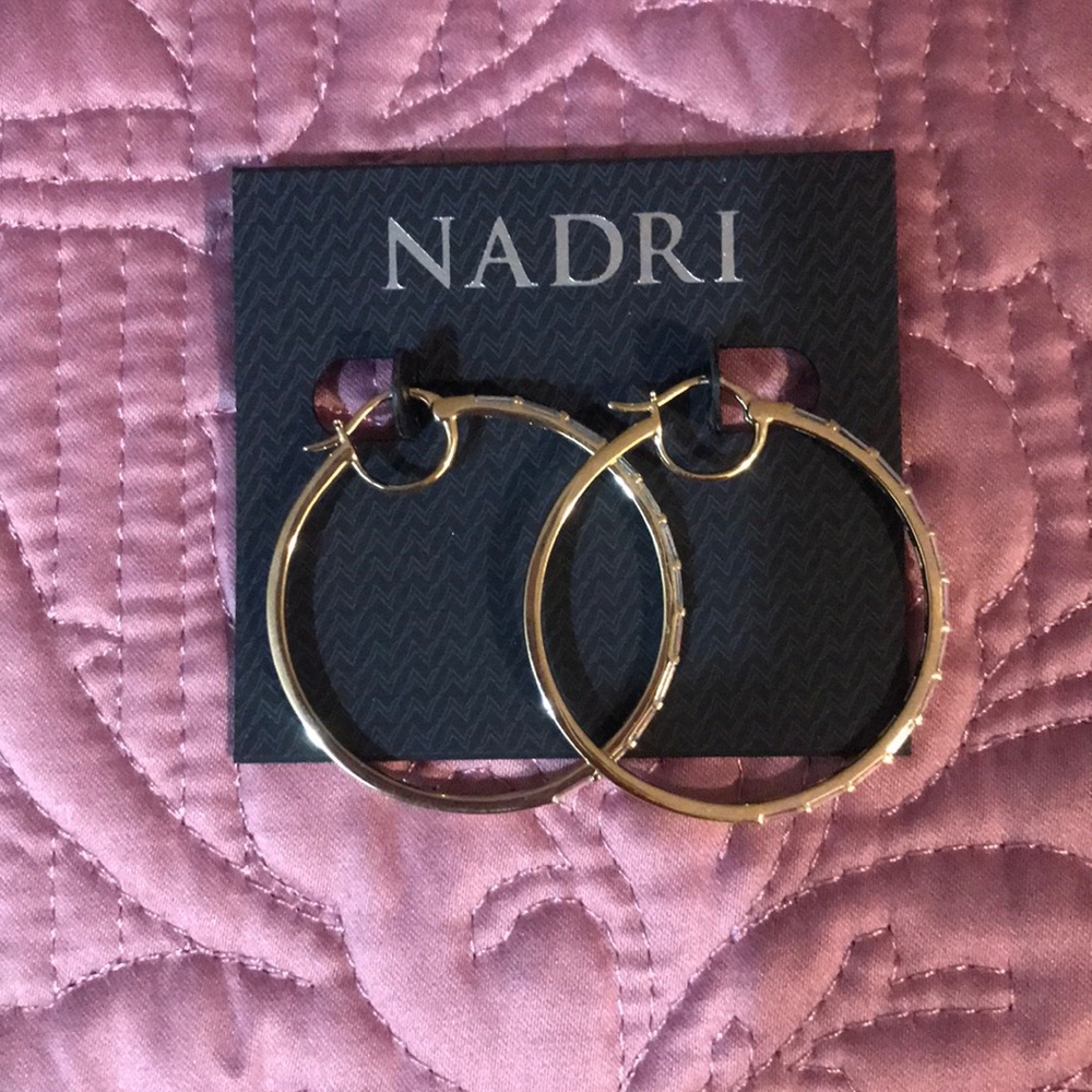 Nadri hoop earrings